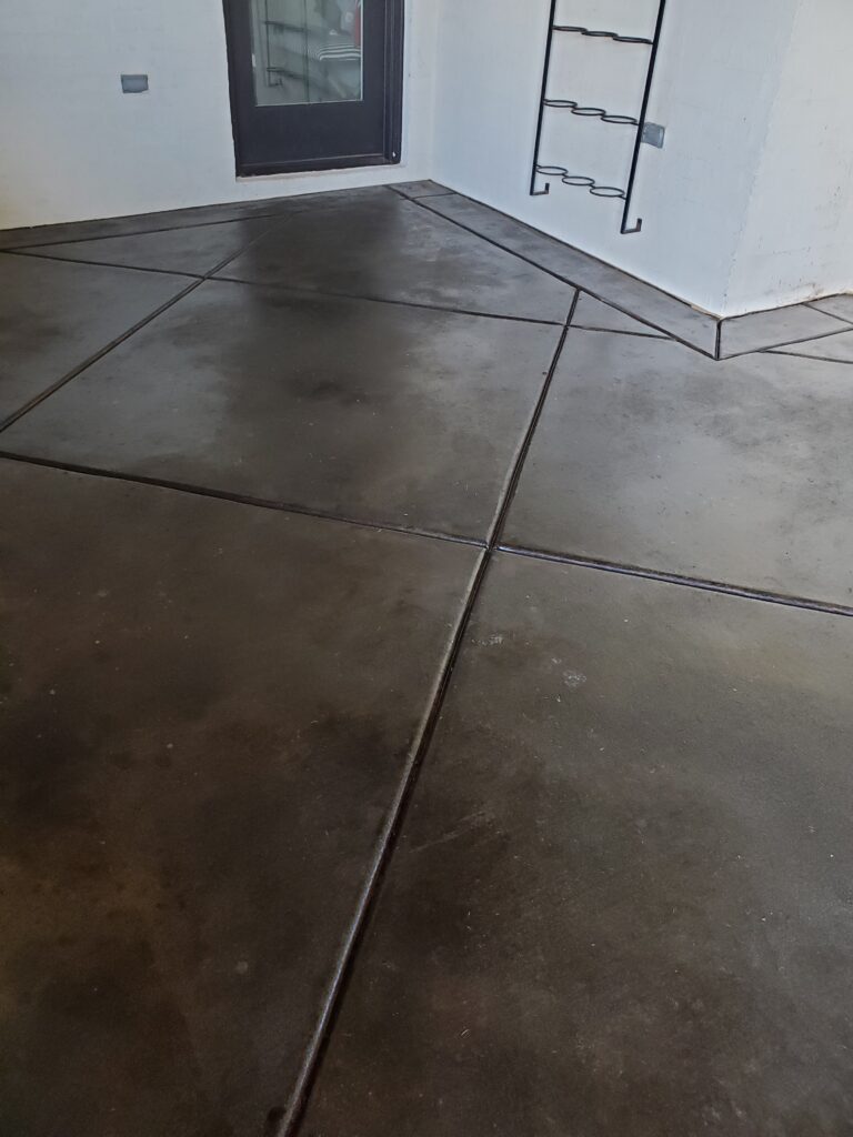 Lubbock TX Patio Concrete Acid Stain Flooring
