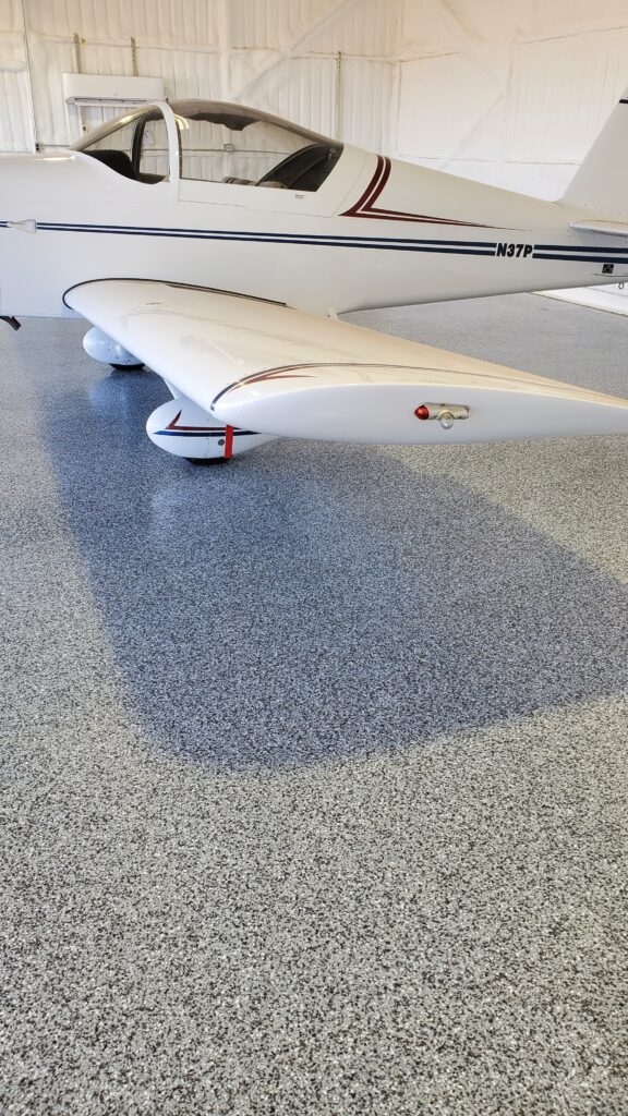 Airplane Hanger Concrete Coating with Epoxy and Polyurea in Lubbock TX