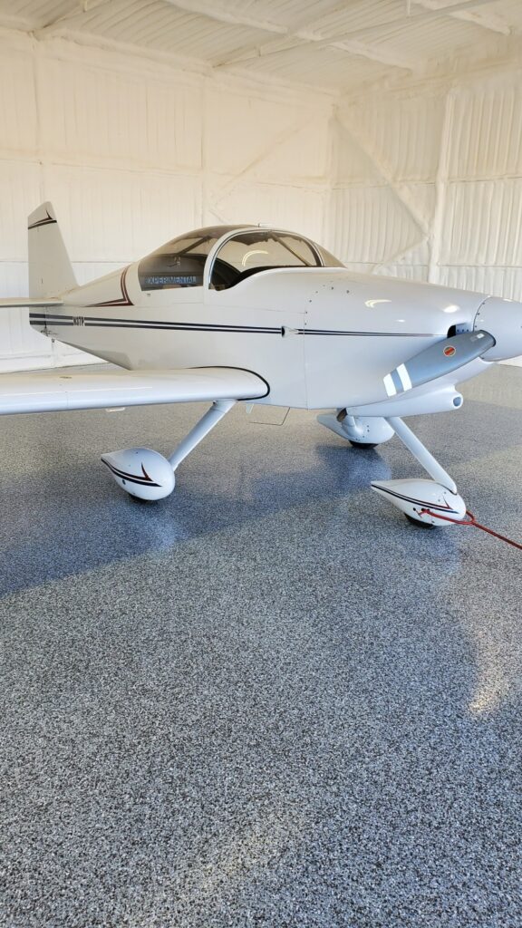 Airplane Hanger Flake Floor Epoxy Coating in Lubbock Texas
