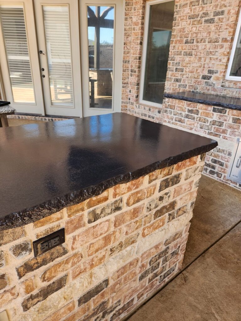 Concrete Stained Outdoor Countertops are Amazing in Lubbock TX