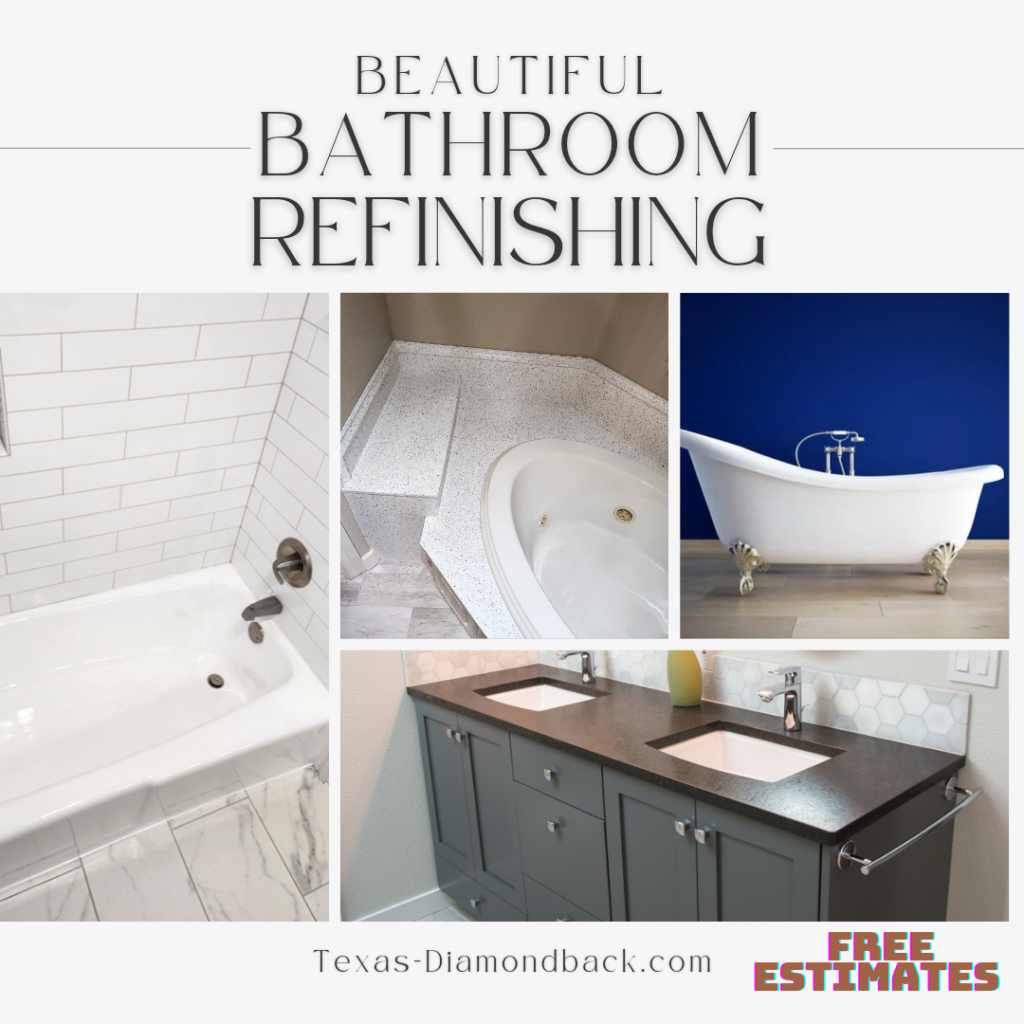 Beautiful Bathroom Refinishing for Bathtub and Countertop Vanity Coatings.