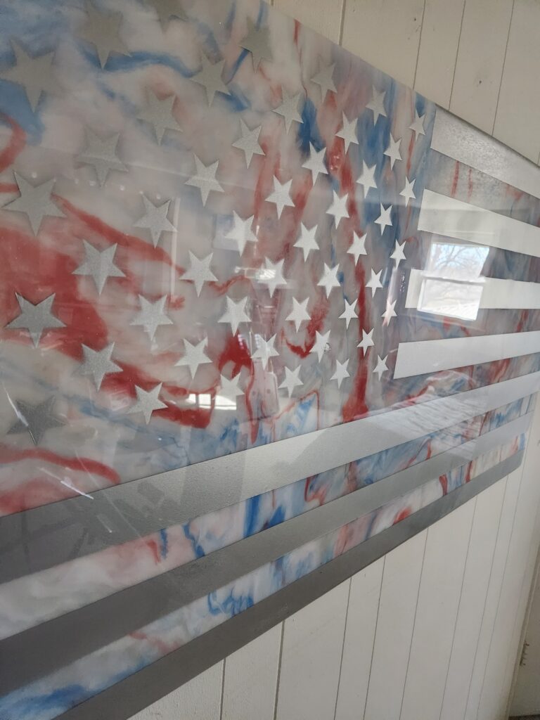 American Flag wall art design for patriot display in Lubbock TX