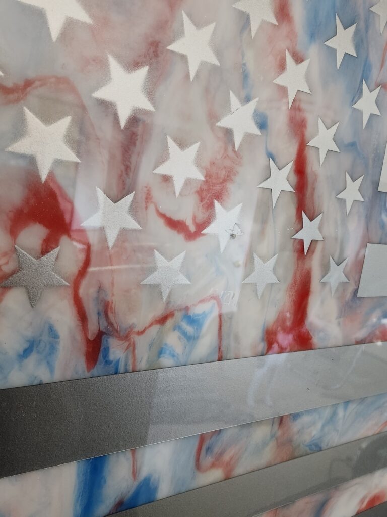 Best Beautiful American Flag with Red White and Blue epoxy wall art in Lubbock Texas Stores